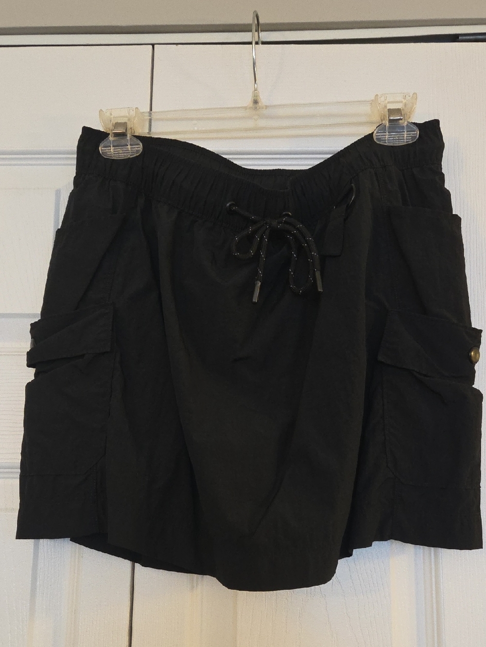 Black Women's Cargo Drawstring Skort